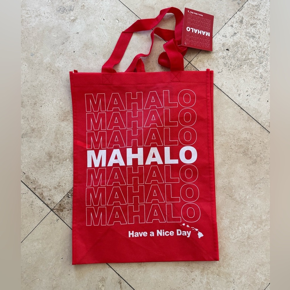 Mahalo reusable red bag